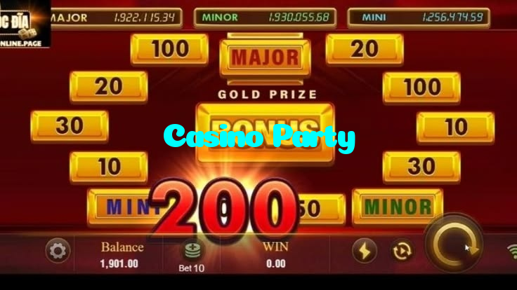 Casino Party casino presented on mobile device in Pakistan with slots and live games